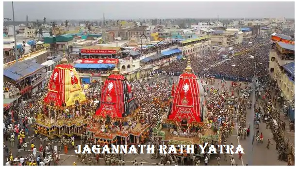 People in huge crowd visit Puri for Rath Yatra procession