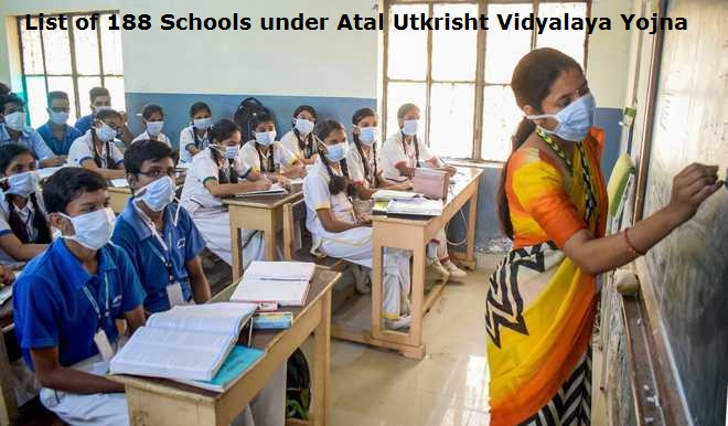 List of 188 Schools under Atal Utkrisht Vidyalaya Yojana