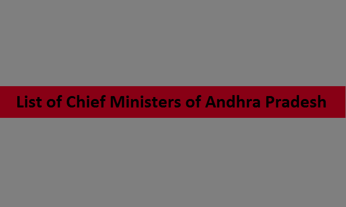 List of Chief Ministers of Andhra Pradesh