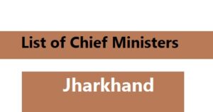 List of Chief Ministers of Jharkhand