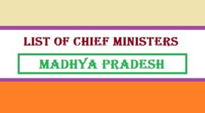 List of Chief Ministers of Madhya Pradesh