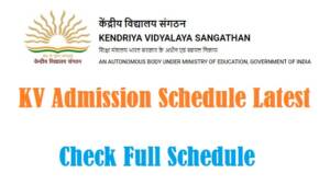 KV Admission Schedule