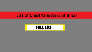 Chief Ministers of Bihar