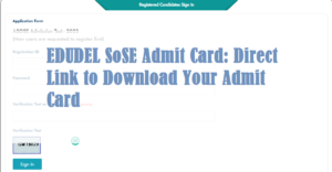 EDUDEL SoSE Admit Card