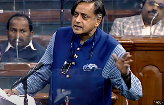 Shashi Tharoor in Parliament 
