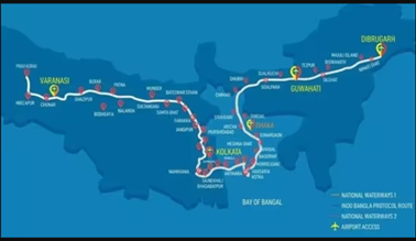 Ganga Vilas Cruise route