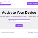 Activate Twitch TV via Twitch.tv/activate