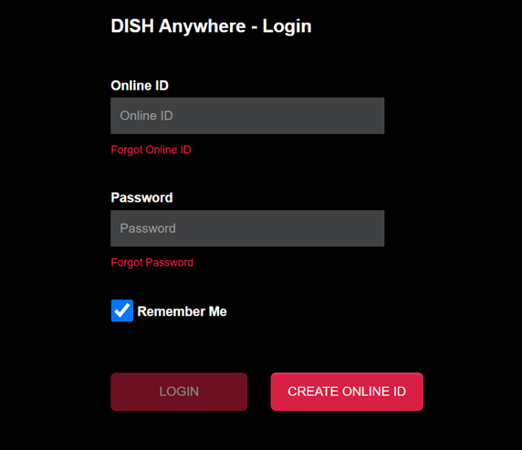 Log in to Dish Anywhere Account