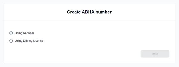 create abha number using aadhar number