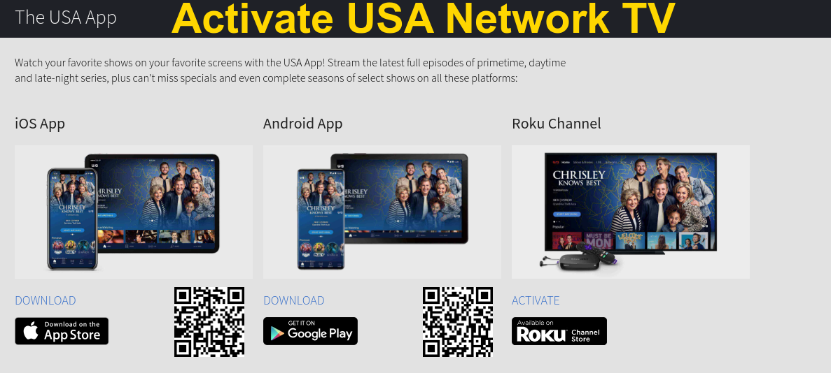 Activate USA Network TV