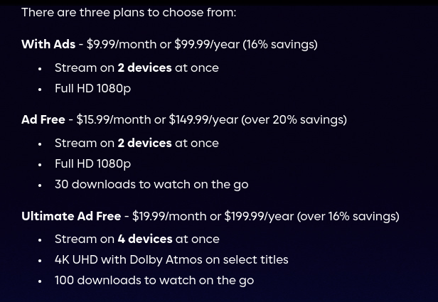 HBO Max Subscription Plans