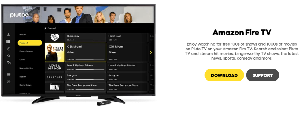 Pluto TV on Amazon Fire TV