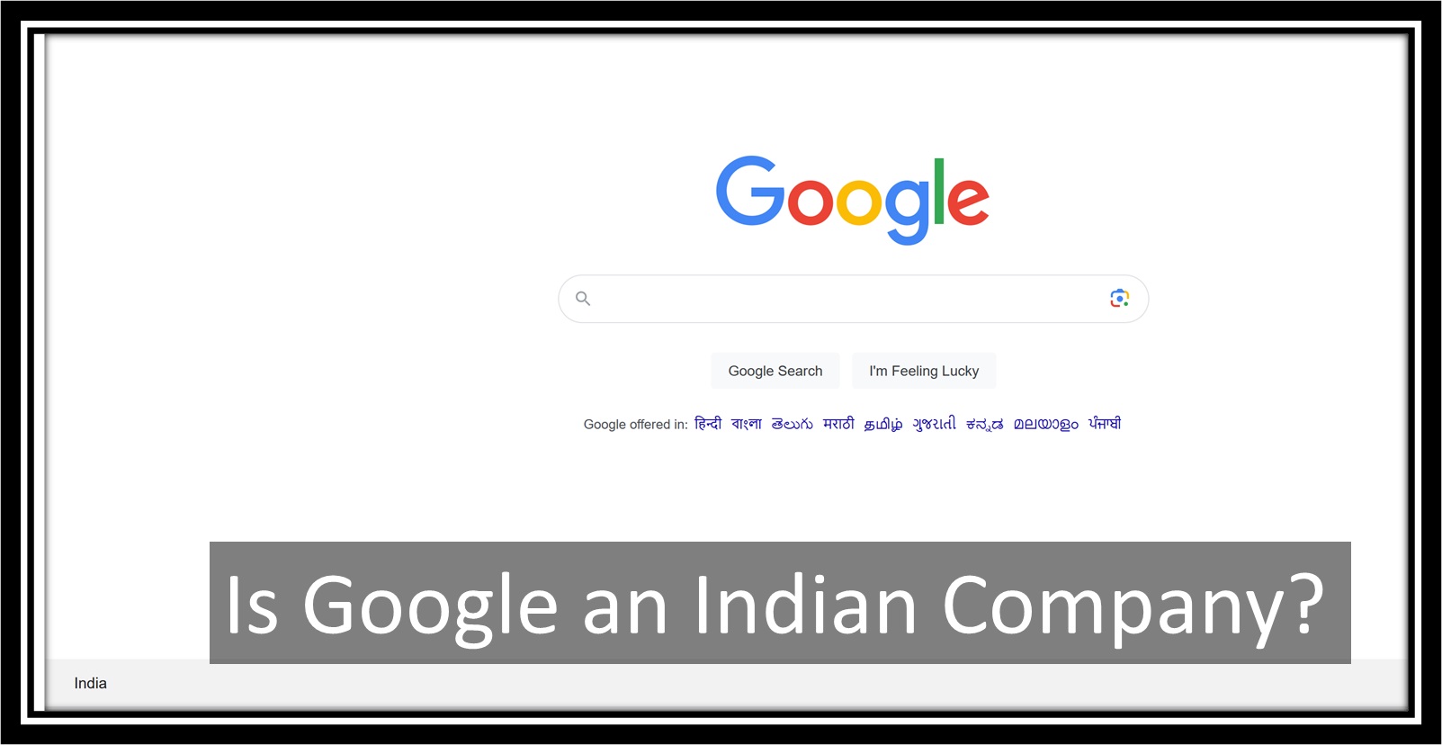 Is Google an Indian Company